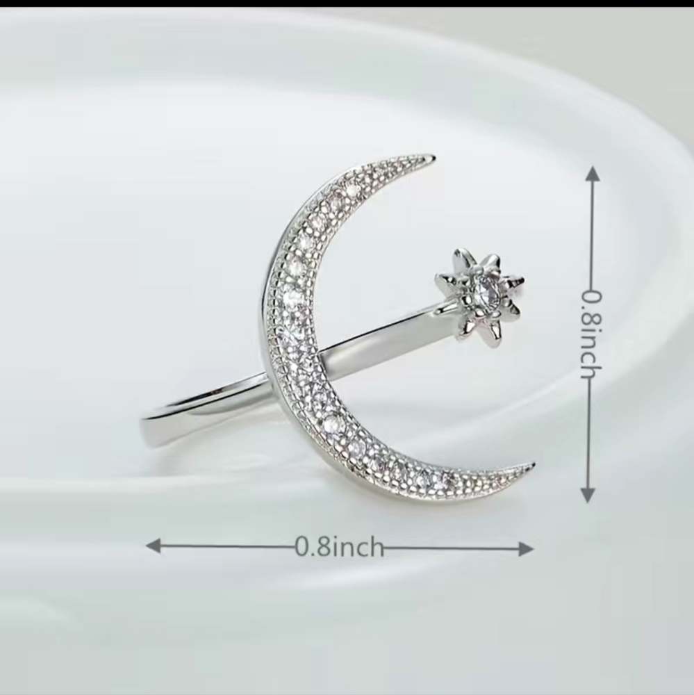 Star and Moon ring (ROSE GOLD) - Picture 5 of 6